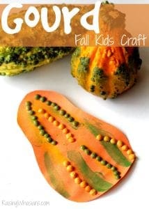Gourd fall kids craft