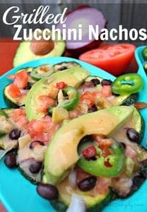 Grilled zucchini nachos