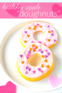 Healthy apple doughnuts for valentines day