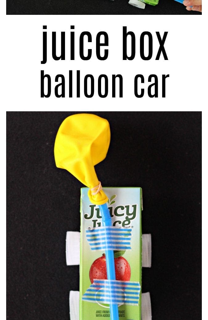 Juice box balloon car craft
