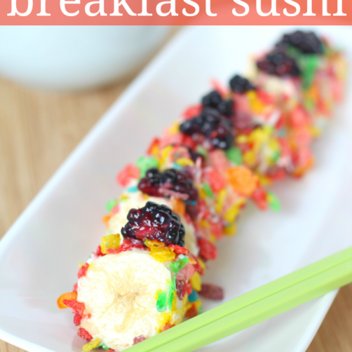 Kid friendly breakfast sushi recipe