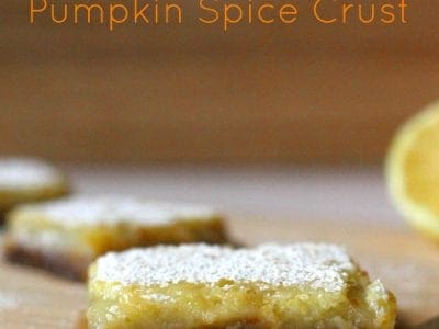 Lemon bars with a pumpkin spice crust