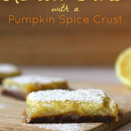 Lemon bars with a pumpkin spice crust