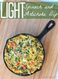Light spinach and artichoke dip recipe