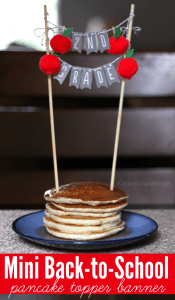 Mini back to school banner pancake topper