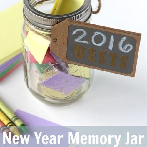 New year memory jar for kids