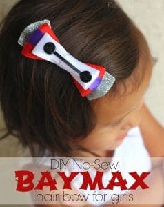 No sew Baymax hair bow