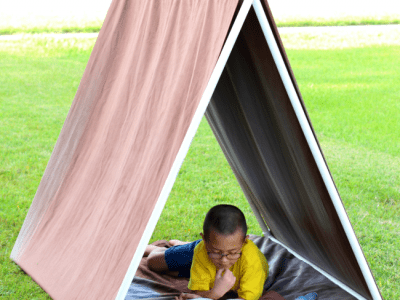 No sew reading tent for kids