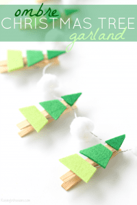 Ombre Christmas tree garland
