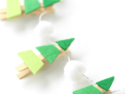 Ombre Christmas tree garland