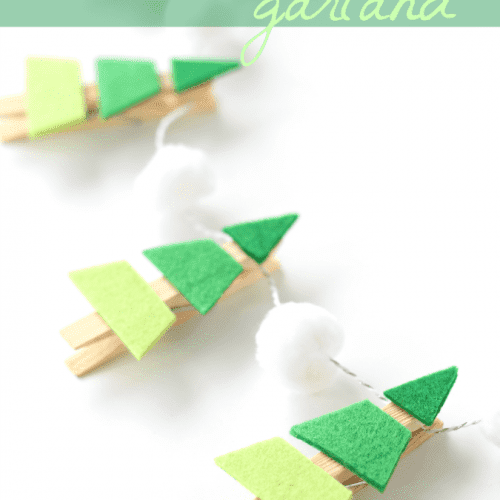 Ombre Christmas tree garland