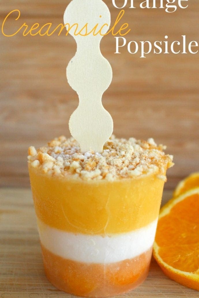 Orange creamsicle popsicle
