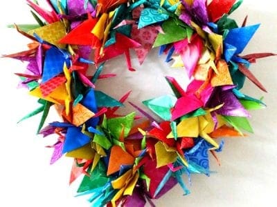 Origami wreath