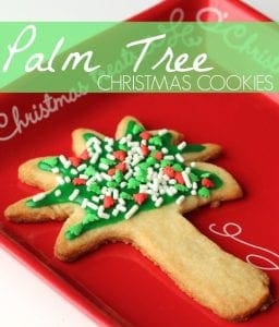 Palm tree Christmas cookies