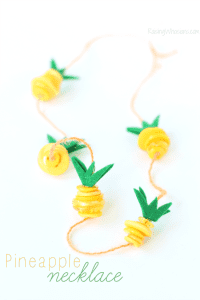 Pineapple necklace kids craft