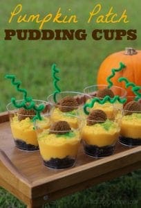 Pumpkin patch pudding cups Halloween