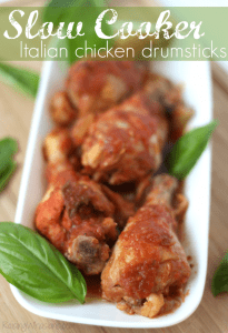 Slow cooker chicken drumsticks Italian style