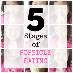 Stages of popsicle eating