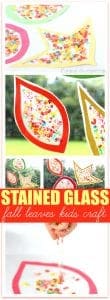 Stained glass fall leaf craft