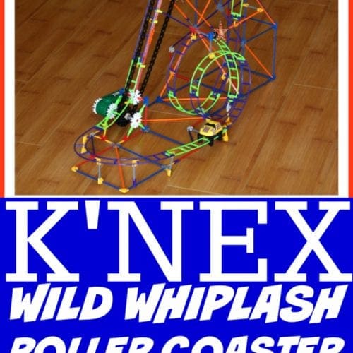STEM building fun with K'NEX wild whiplash roller coaster