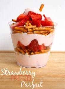Strawberry pretzel parfait