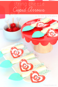 String cheese cupid arrows printable valentine