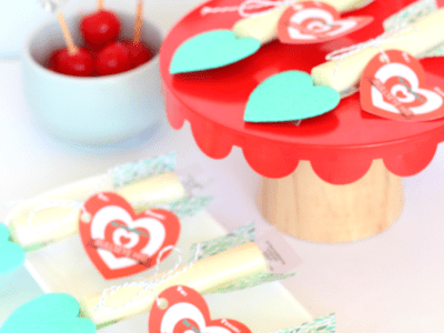 String cheese cupid arrows printable valentine