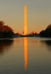 Sunset in Washington DC