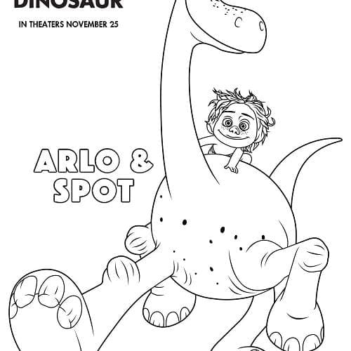 The good dinosaur free coloring sheets