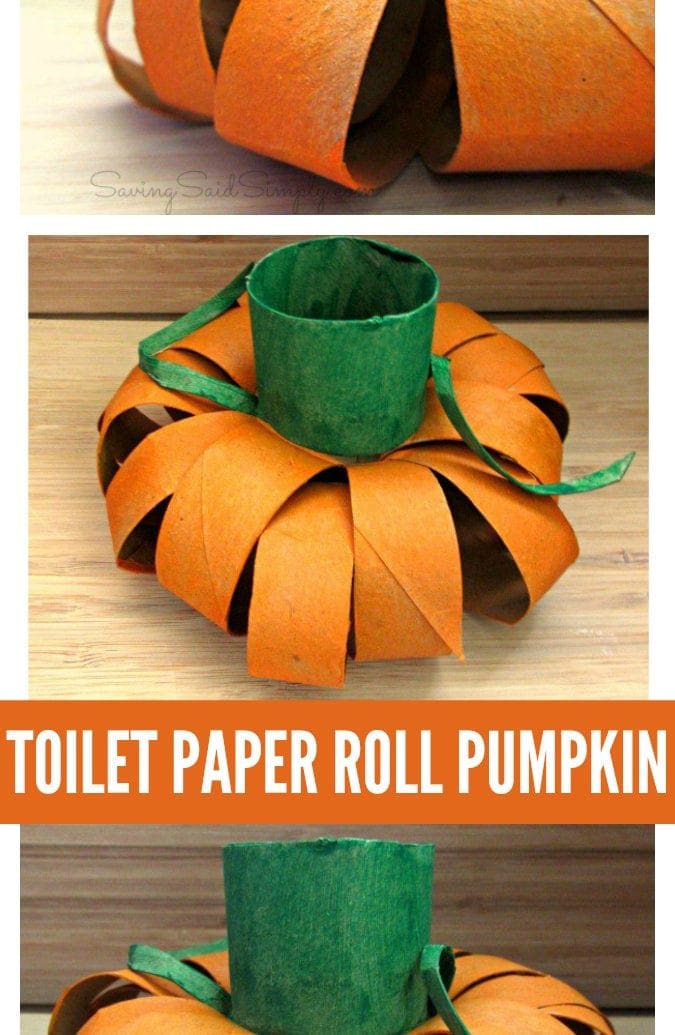 Toilet paper roll pumpkin craft pinterest