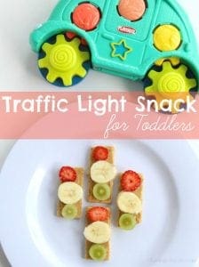 Traffic light snack for toddlers