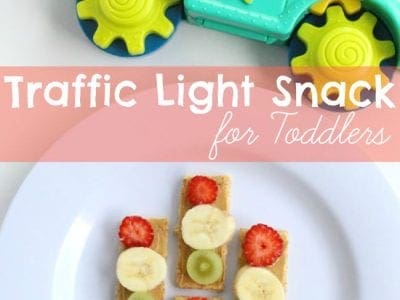 Traffic light snack for toddlers