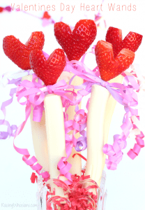 Valentines day heart wands snack idea