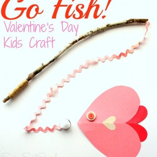Valentine's day kids craft fish