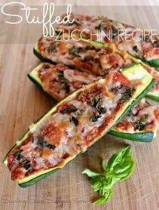 Vegetarian stuffed zucchini recipe