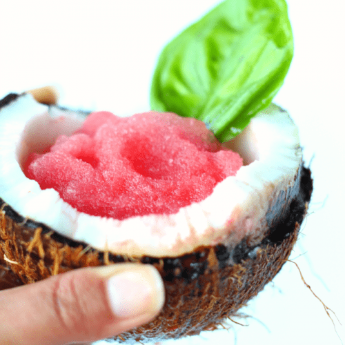 Watermelon coconut lime slush