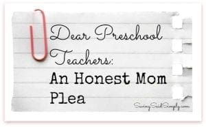 Dear preschool teachers