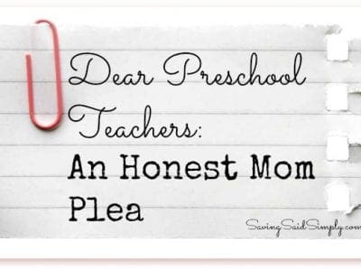 Dear preschool teachers