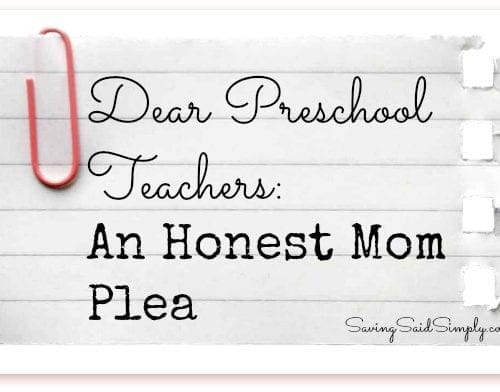 Dear preschool teachers