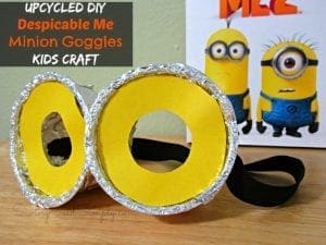 Despicable me minion goggles kids craft