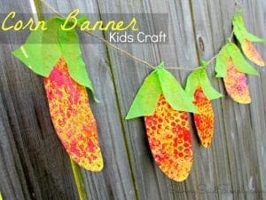 DIY corn banner kids craft