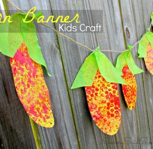 DIY corn banner kids craft