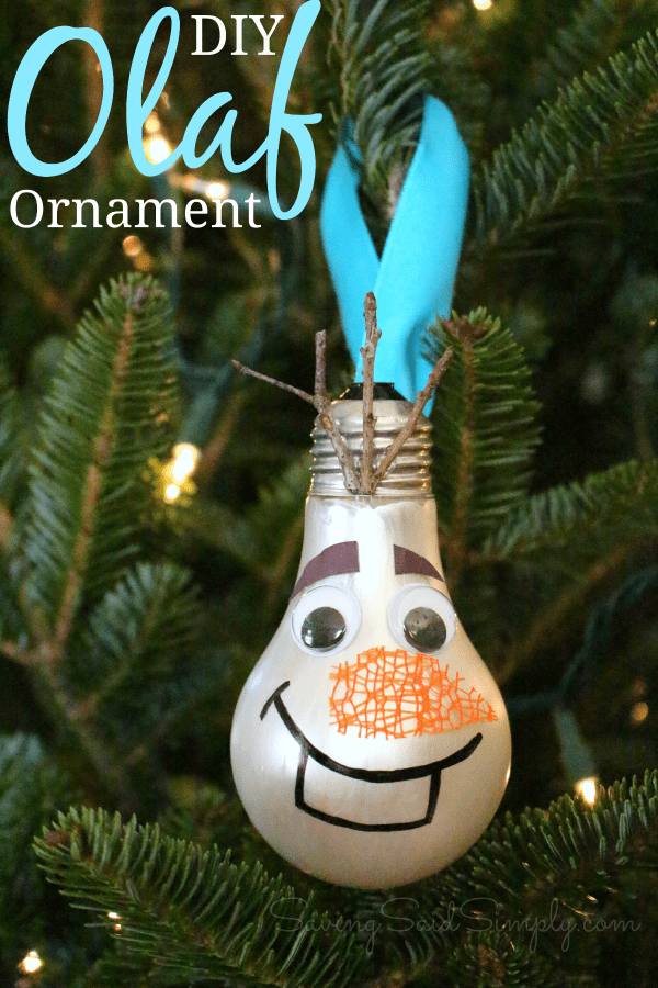 Diy Olaf Ornament Kids Craft Raising Whasians
