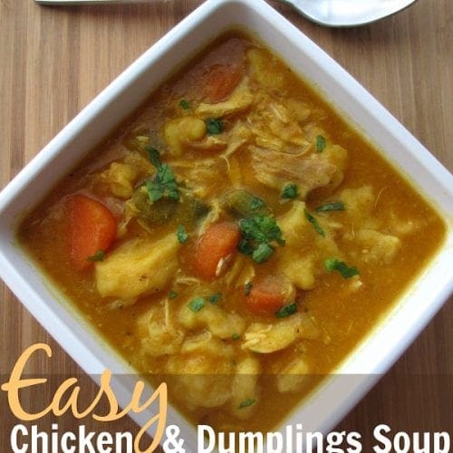 Easy chicken dumplings soup with pumkin