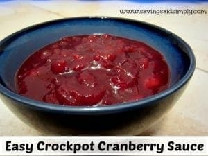 Easy crockpot cranberry sauce
