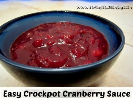 Easy crockpot cranberry sauce