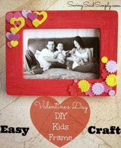 Easy Valentine's day diy kids frame
