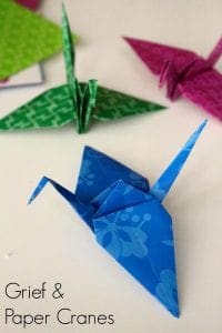 Grief paper cranes