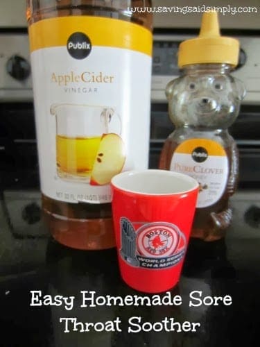 Homemade sore throat soother