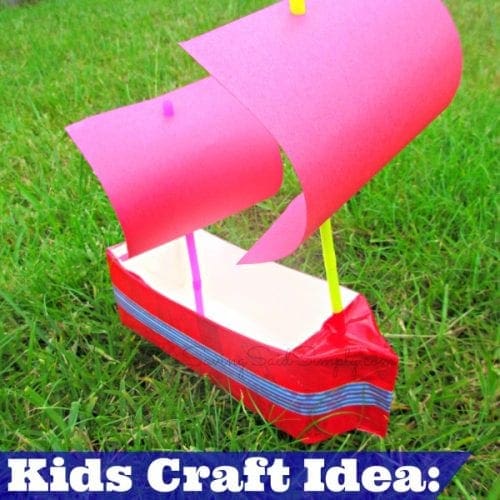 kids craft milk carton boat